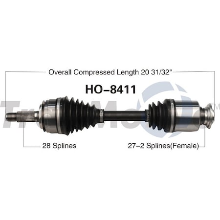 Surtrack Axle Cv Axle Shaft, Ho-8411 HO-8411